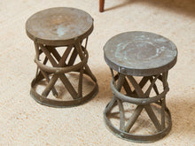 Load image into Gallery viewer, Drum Brass Vintage Table