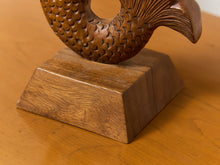 Load image into Gallery viewer, Vintage Teak Koi Carved Sculpture
