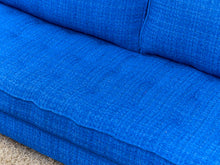 Load image into Gallery viewer, Royal Blue Tweed Sofa