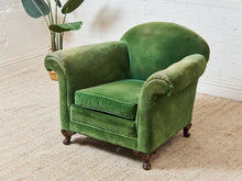 Load image into Gallery viewer, Mohair Distressed Vintage Antique Club Chair