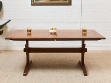 Load image into Gallery viewer, Ethan Allen Solid Wood Trestle Dining Table