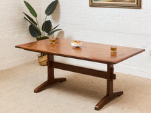 Load image into Gallery viewer, Ethan Allen Solid Wood Trestle Dining Table