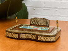 Load image into Gallery viewer, Vintage 1950s Persian Khatam Hand Painted Pen and Letter Desk Set