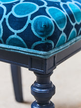Load image into Gallery viewer, French Imperial Chair with Teal Dining Chairs