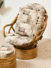 Load image into Gallery viewer, Bamboo Vintage Chair and Ottoman