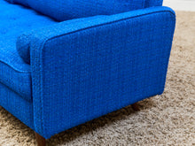 Load image into Gallery viewer, Royal Blue Tweed Sofa