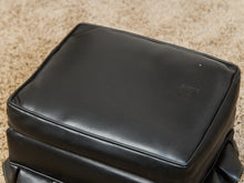 Load image into Gallery viewer, Ruffle Black Ottoman