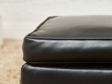 Load image into Gallery viewer, Ruffle Black Ottoman
