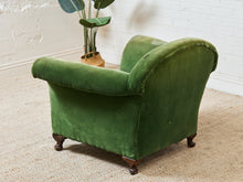 Load image into Gallery viewer, Mohair Distressed Vintage Antique Club Chair