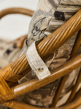 Load image into Gallery viewer, Bamboo Vintage Chair and Ottoman
