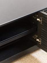 Load image into Gallery viewer, Black Top Modern Media Console