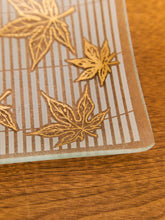 Load image into Gallery viewer, Small Vintage Fred Press Gold Leaf Glass Plate Dish