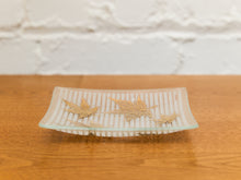 Load image into Gallery viewer, Small Vintage Fred Press Gold Leaf Glass Plate Dish