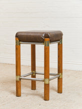 Load image into Gallery viewer, 1970s Brutalist Chrome and Oak Stools