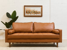 Load image into Gallery viewer, Caramel Sofa Button Tufted
