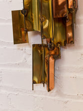 Load image into Gallery viewer, Brutalist Brass 1970s Wall Sculptures