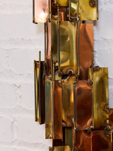 Load image into Gallery viewer, Brutalist Brass 1970s Wall Sculptures