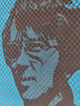 Load image into Gallery viewer, Blue Self Portrait Fabric Weaving #2 by Richard Proctor