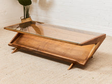 Load image into Gallery viewer, Solid Walnut Glass Top Coffee Table