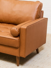 Load image into Gallery viewer, Caramel Sofa Button Tufted