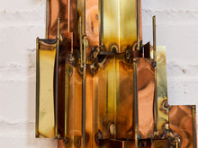 Load image into Gallery viewer, Brutalist Brass 1970s Wall Sculptures