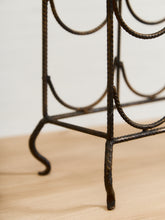 Load image into Gallery viewer, Antique Ornate Wrought Iron Pagoda-Style Wine Rack