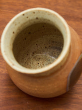 Load image into Gallery viewer, Hand-Thrown Studio Pottery Vase with Earthy Glaze and Speckled Rim