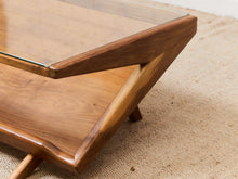 Load image into Gallery viewer, Solid Walnut Glass Top Coffee Table