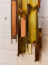Load image into Gallery viewer, Brutalist Brass 1970s Wall Sculptures