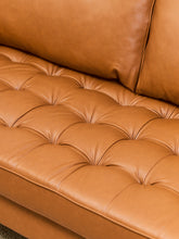 Load image into Gallery viewer, Caramel Sofa Button Tufted
