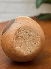 Load image into Gallery viewer, Hand-Thrown Studio Pottery Vase with Earthy Glaze and Speckled Rim