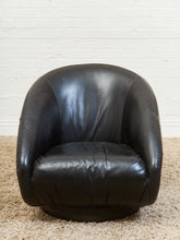 Load image into Gallery viewer, 1970’s Leather Space Age Swivel Chair