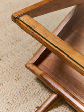 Load image into Gallery viewer, Solid Walnut Glass Top Coffee Table