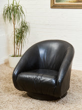 Load image into Gallery viewer, 1970’s Leather Space Age Swivel Chair