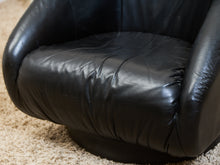 Load image into Gallery viewer, 1970’s Leather Space Age Swivel Chair