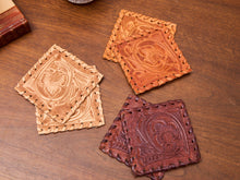 Load image into Gallery viewer, Vintage Woven Leather Coasters