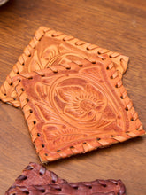 Load image into Gallery viewer, Vintage Woven Leather Coasters
