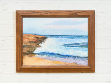 Load image into Gallery viewer, Framed Peaceful Coastal Seascape Oil Painting