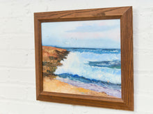 Load image into Gallery viewer, Framed Peaceful Coastal Seascape Oil Painting