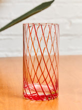 Load image into Gallery viewer, Hand blown Candy Cane Holiday Glasses