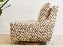 Load image into Gallery viewer, Atlas Swivel Chair in Joplin Burlap