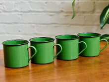 Load image into Gallery viewer, Green Enamel Vintage Cups