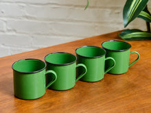 Load image into Gallery viewer, Green Enamel Vintage Cups