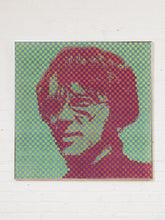 Load image into Gallery viewer, 1960's Original Red and Green Woven Self Portrait by Richard Proctor