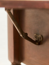 Load image into Gallery viewer, Antique Cherry Sheraton Side End Table Drop Leaf Drawers Bobbin Leg American Wild Cherry Cabinet Nightstand