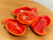 Load image into Gallery viewer, Four Piece Set of Red Orange California Pottery