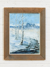 Load image into Gallery viewer, Beautiful Christmas Winter Landscape Oil Painting Snowy Landscape Signed Isabella