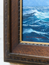 Load image into Gallery viewer, Vintage Tall Ship Sailing Oil Painting Nautical Maritime Seascape Framed Signed