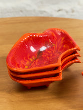 Load image into Gallery viewer, Four Piece Set of Red Orange California Pottery