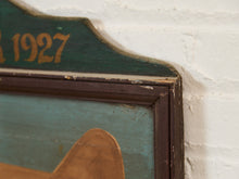 Load image into Gallery viewer, Portrait of Charles A. Lindbergh Pioneer of the Air 1927 Painted Sign